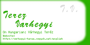 terez varhegyi business card
